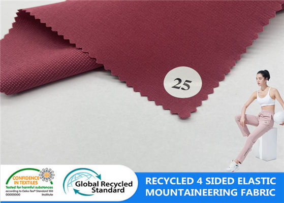 Le Spandex de polyester a réutilisé le tissu en plastique de matériel de vêtements de sport de ratière de tissu de bouteille